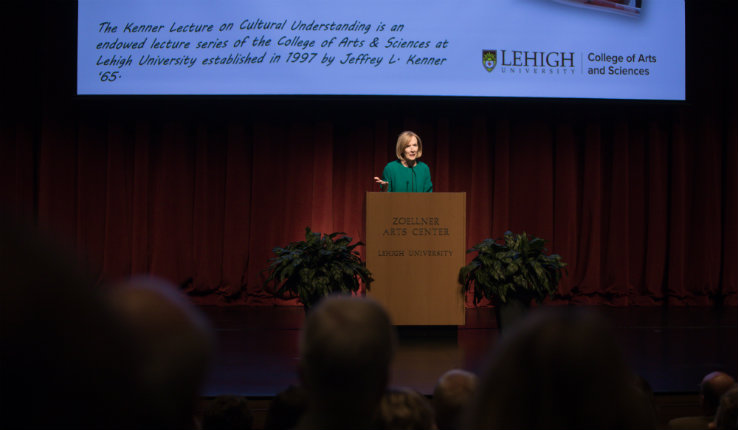 Judy Woodruff delivers the Kenner Lecture at Lehigh University.