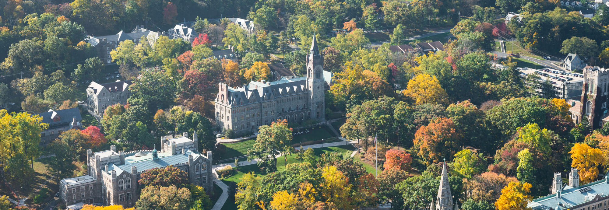 Aerial view of campus