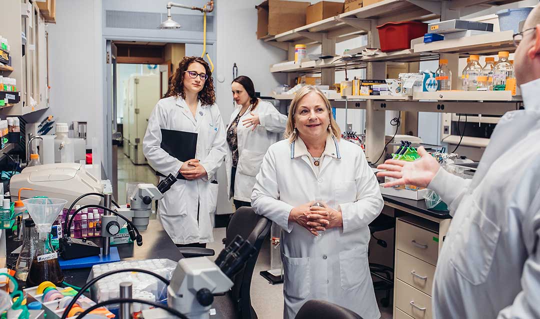 Congresswoman Susan Wild visits labs in Iacocca Hall at Lehigh.