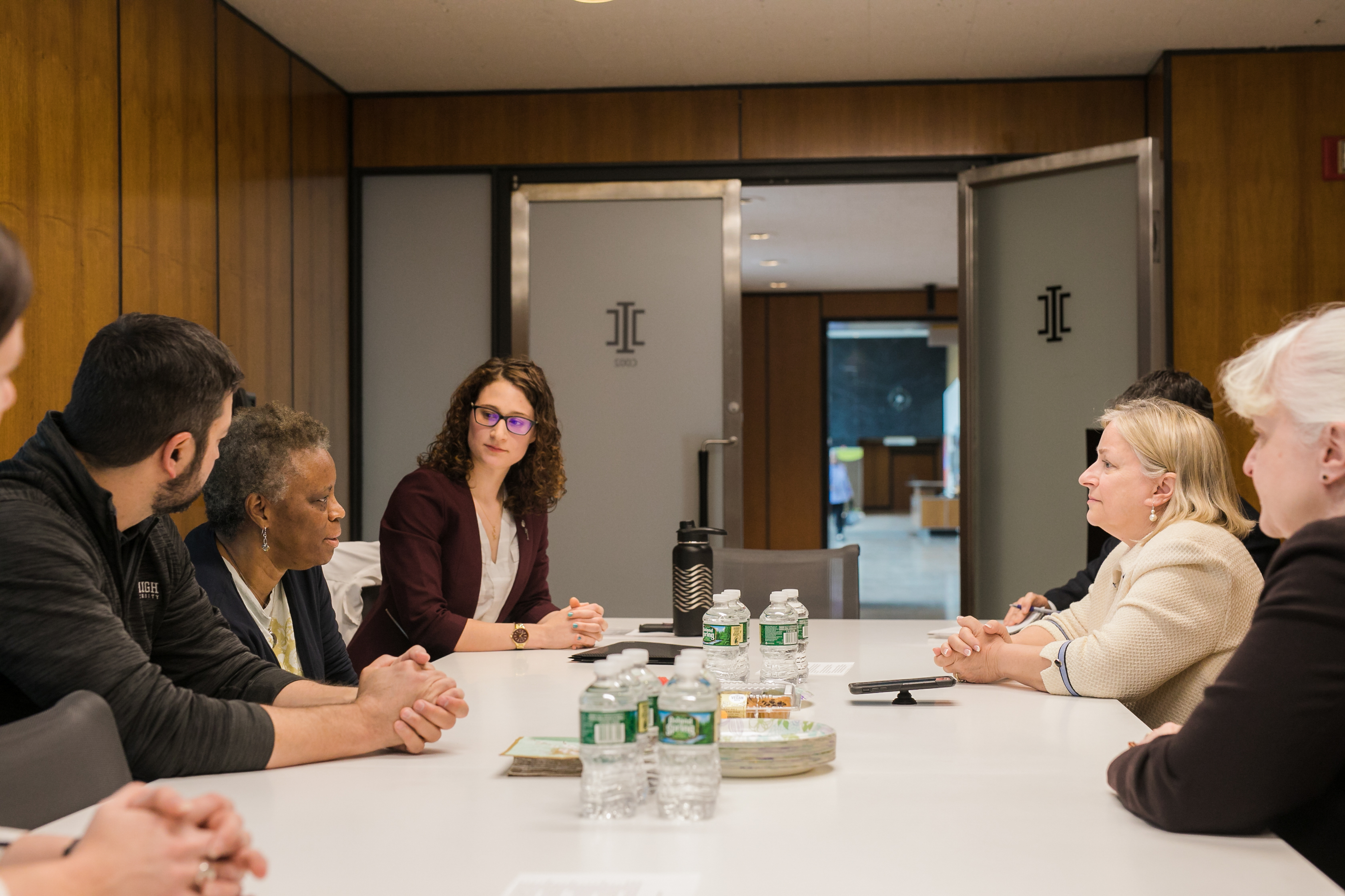 Susan Wild is briefed upon her arrival at Lehigh.