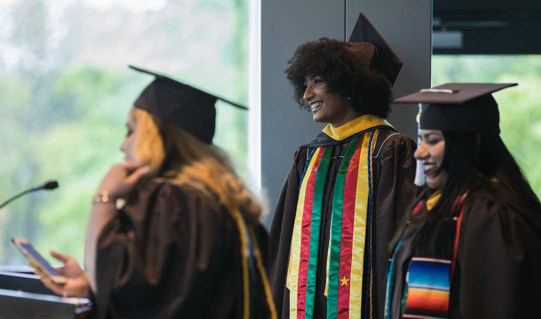 Students at Lehigh University's Donning of the Kente