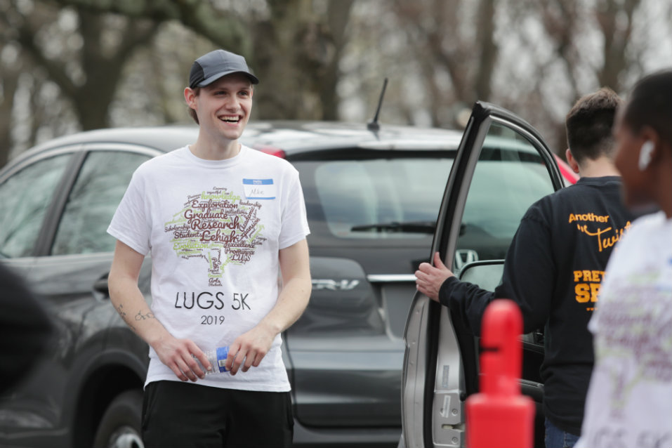 Lehigh graduate student Mike Mfarej at 5K race