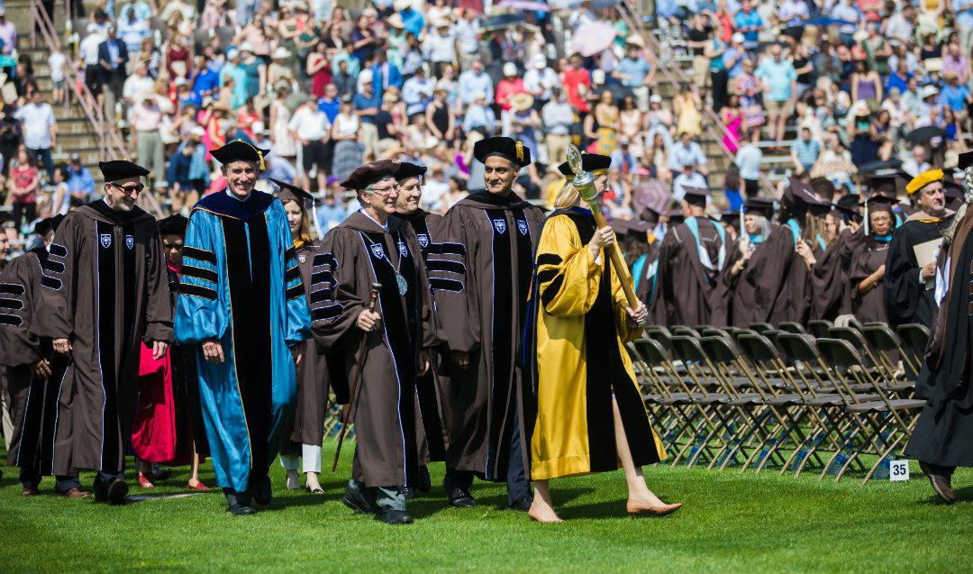 Administrators enter Lehigh University commencement