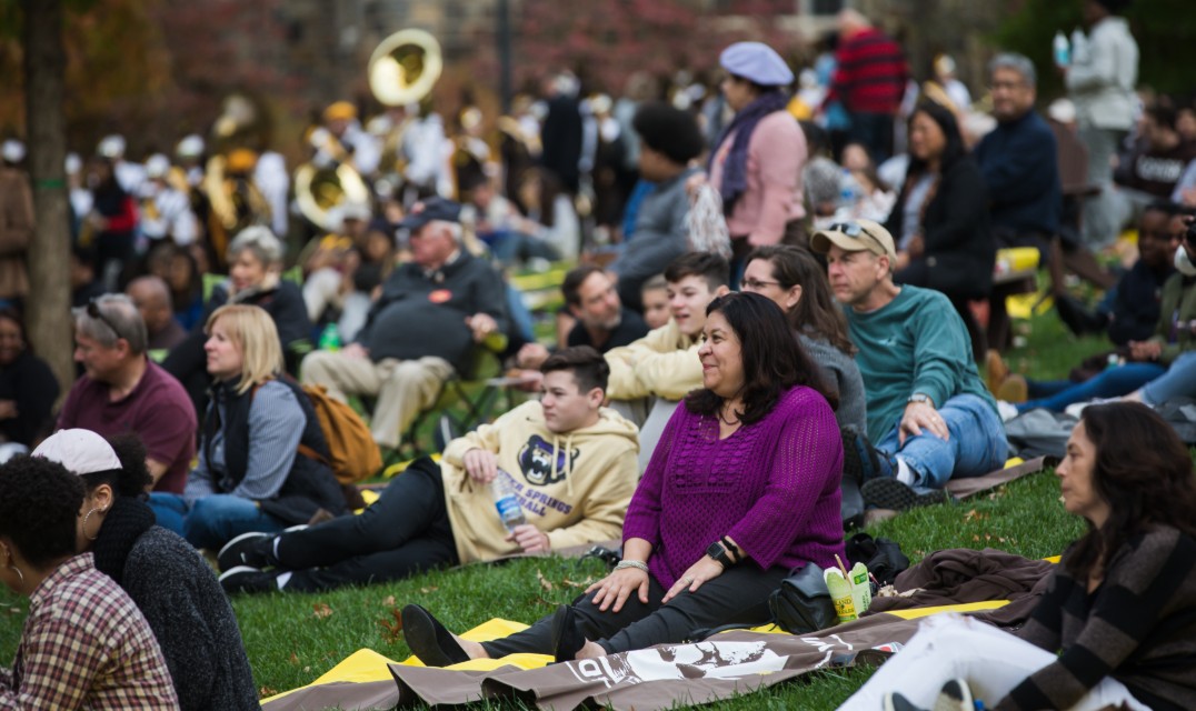 Crowd at Lehigh University's Brown and White BBQ on Founder's Day Weekend. 