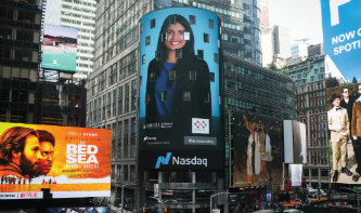 Nasdaq MarketSite in Times Square. 