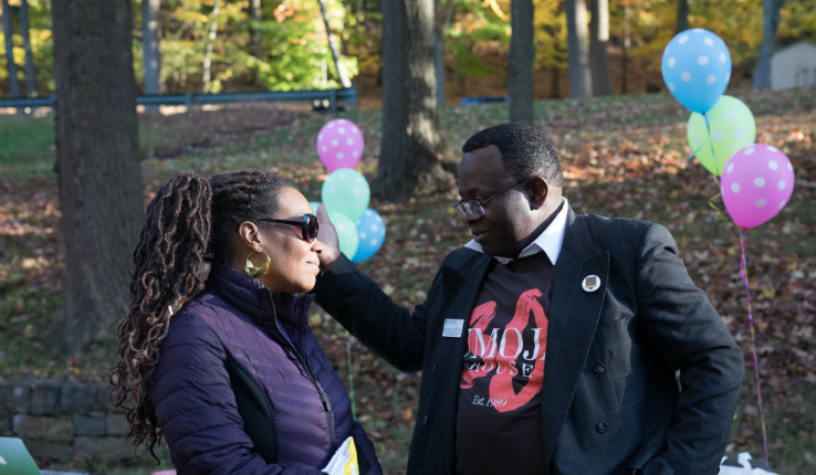 Kashi Johnson and Henry Odi at block party