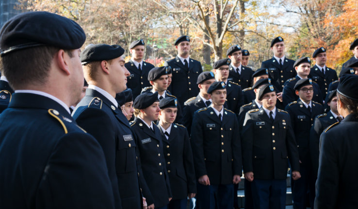 Flag ceremony at Lehigh on Nov. 4