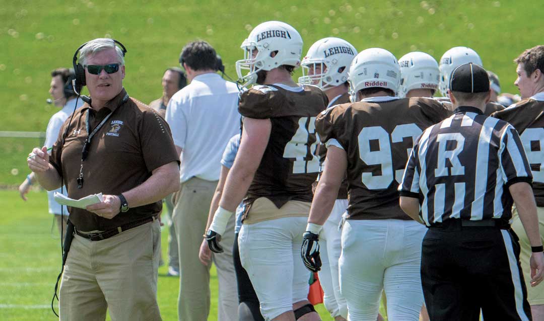 Tom Gilmore coaches the Lehigh football team