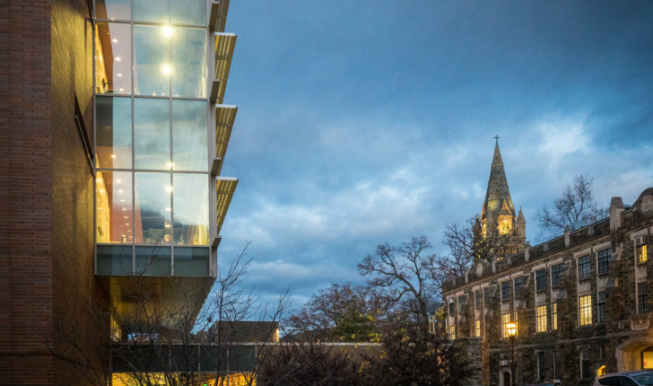 Lehigh campus at night