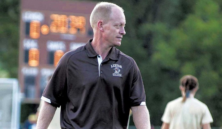 Lehigh's head women's soccer coach Eric Lambinus