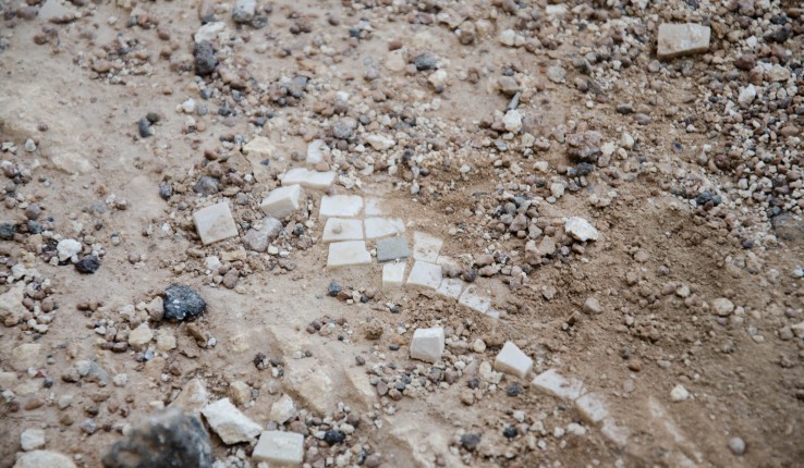 A mosaic at Umm el-Jimal