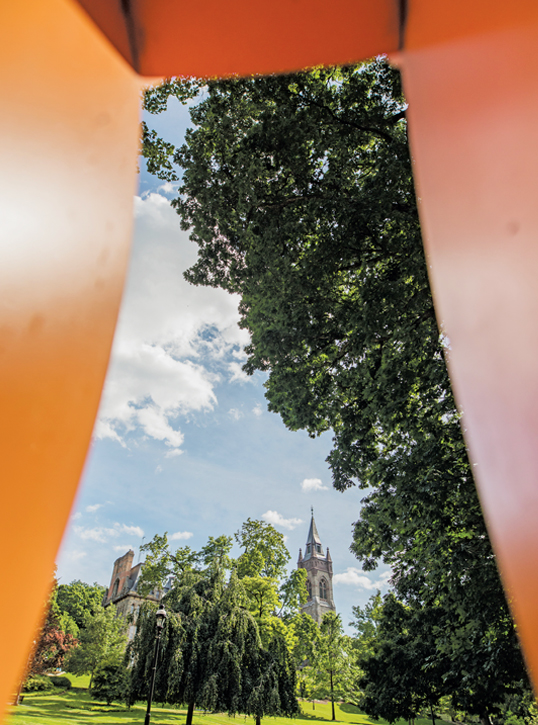 A unique look at the Lehigh campus through an art sculpture