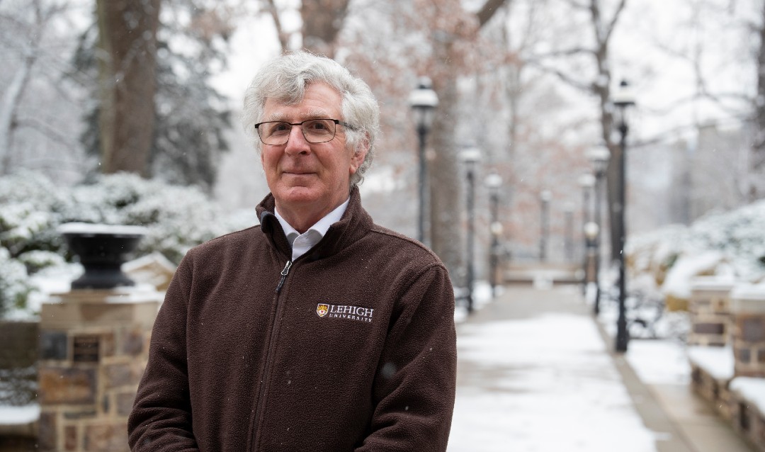 Lehigh President John D. Simon on campus