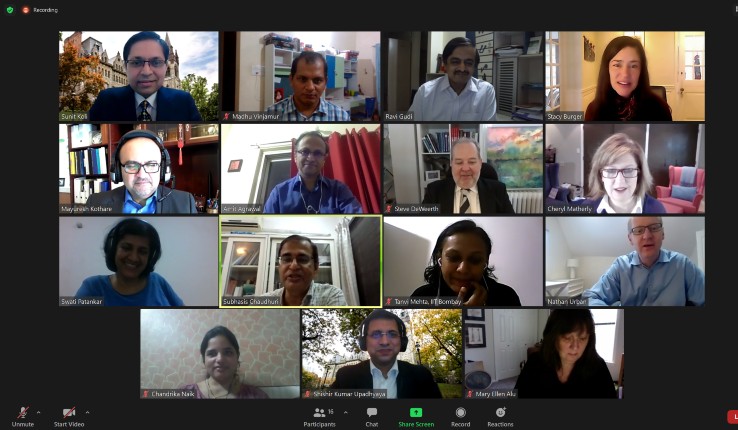 Zoom meeting on partnership with IIT Bombay