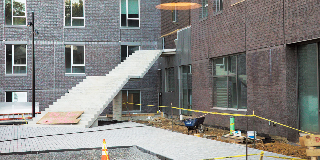 Staircase between the Singleton and Hitch houses