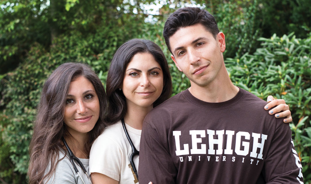 From left, Jessica Fayans ’09,  Allison Fayans ’15 and Max Fayans ’13.