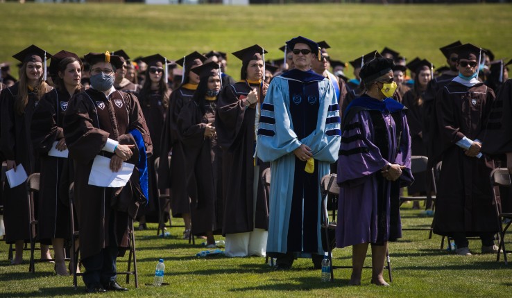 Students and faculty at Friday's Commencement