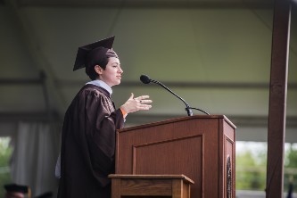 Student speaker Laney Delaney ’20