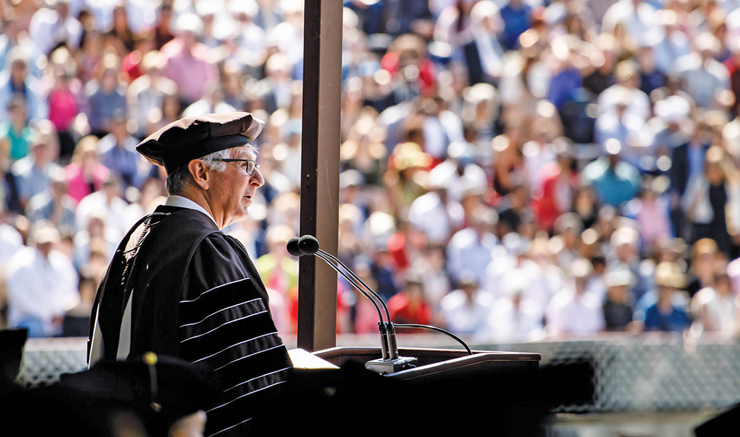 Simon address graduates at 2018 Commencement