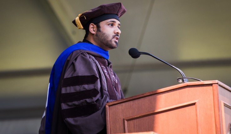 Joydeep Munshi speaks at Commencement