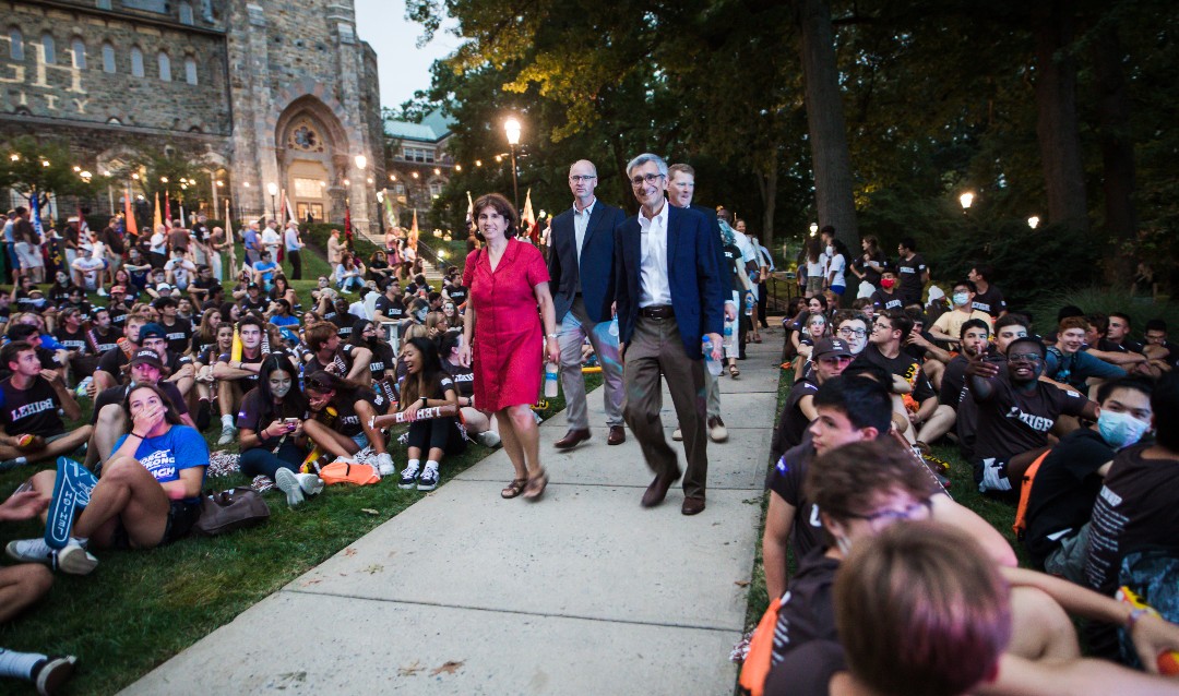 President Joe Helble at The Rally