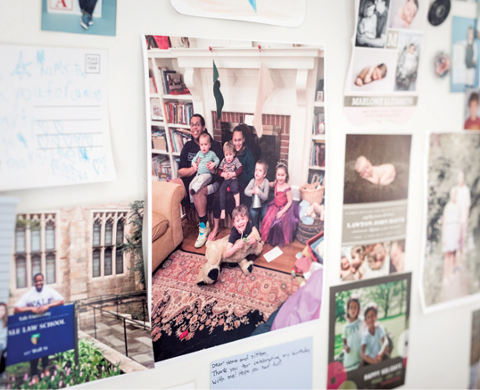 Group shot of Marcon's grandchildren that he has in his house.