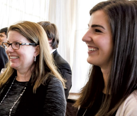 Michele Miller '85 (left) and Nicolette Dunphy '18