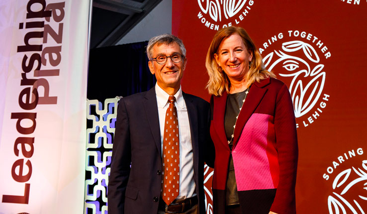 Joe Helble and Cathy Engelbert