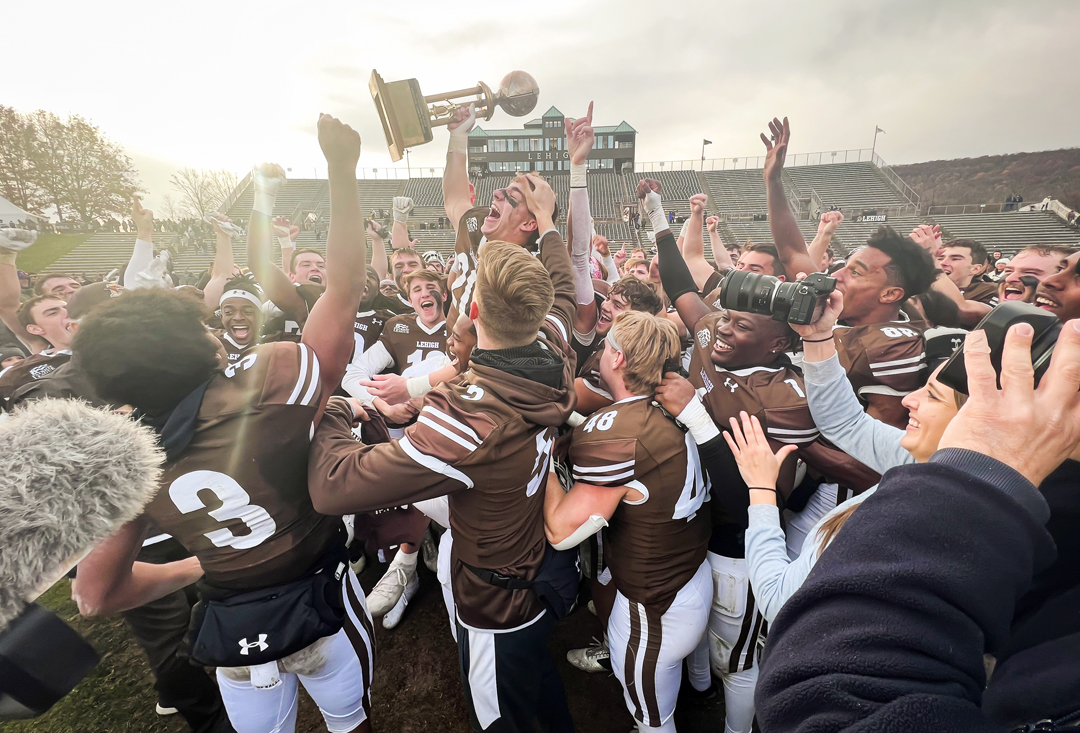 Lehigh's football team celebrates