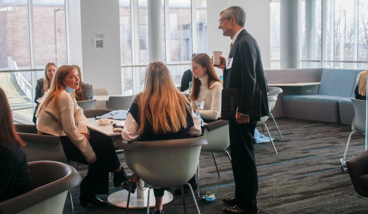 President Joe Helble at the 2022 Women in Business Conference