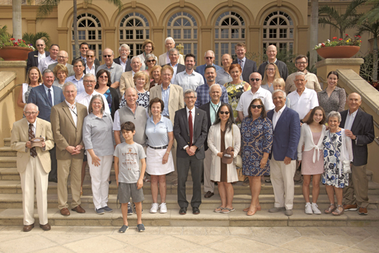 Joseph Helble with alumni in Naples, Florida.