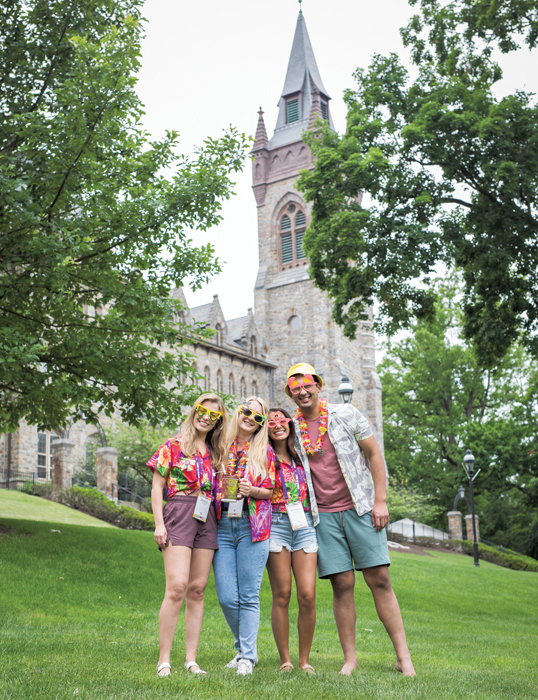 Students on the Clayton University Center Lawn