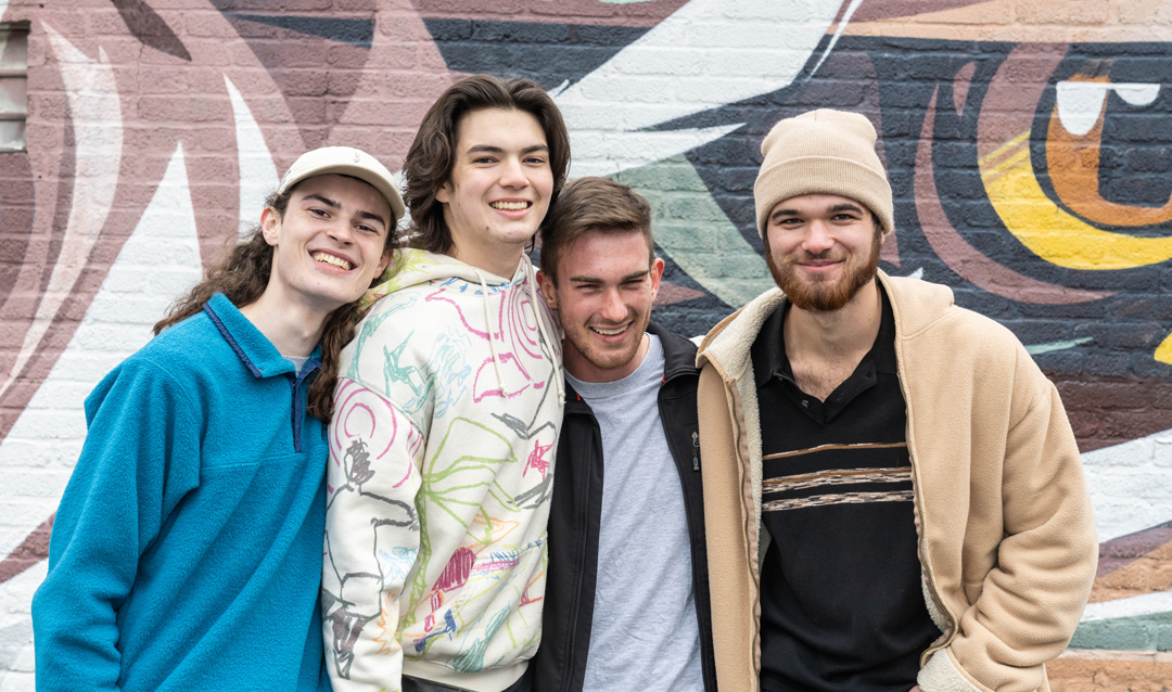 Seniors David Rawley, Nic Altenderfer, Alex Romanowski, and Owen Adlerstein