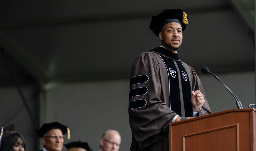 CJ McCollum at graduation