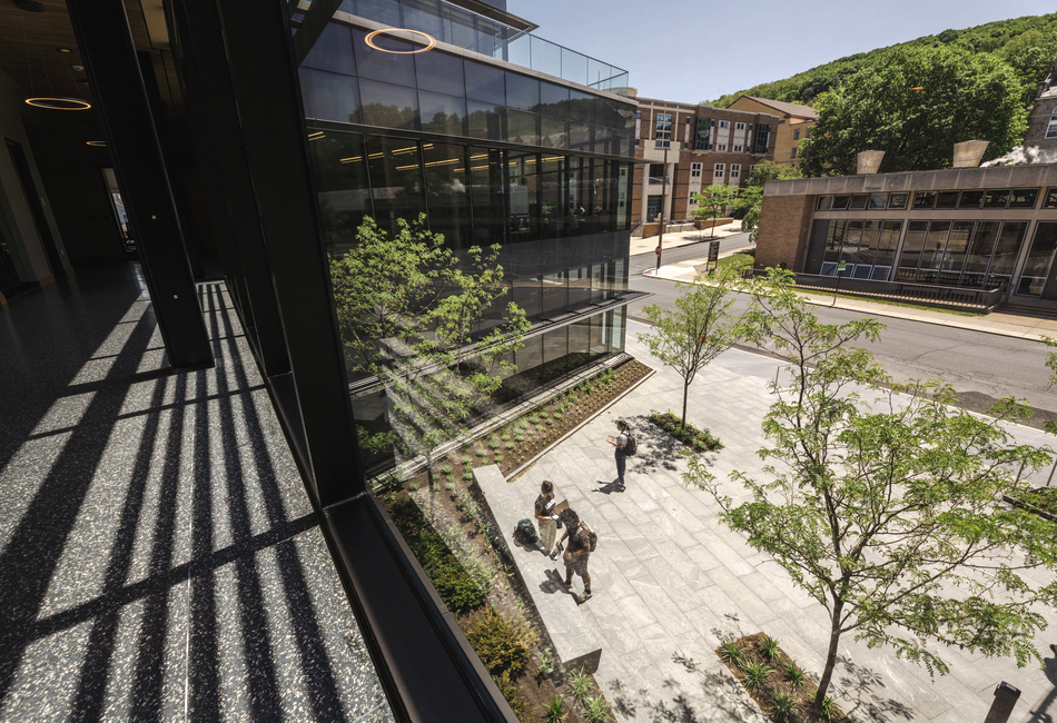 View of outside front entrance of Business Innovation Building