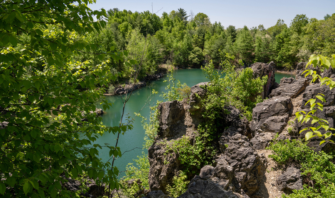 lake created behind the structure