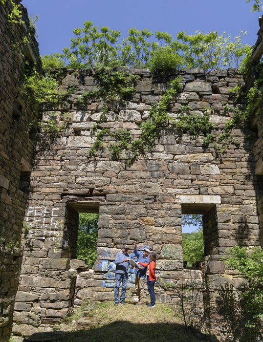 Jerry Lennon, Mark Connar and Erin Kintzer at the site