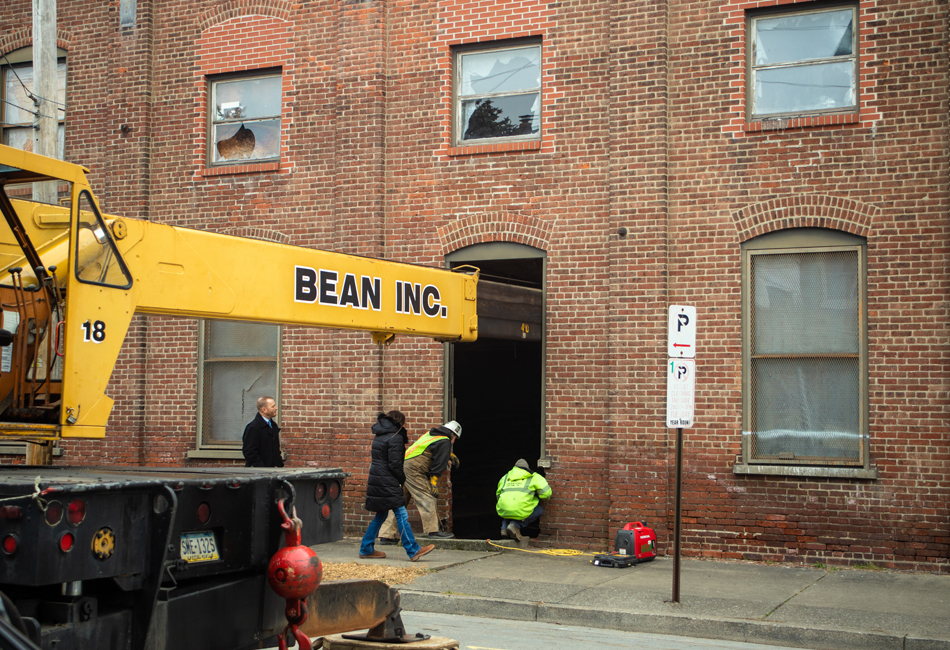 An original boiler was recovered from a shuttered factory 