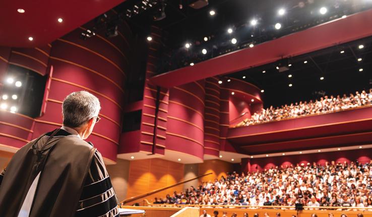 President Helble addresses incoming first years at convocation