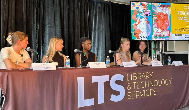 Student panel at symposium