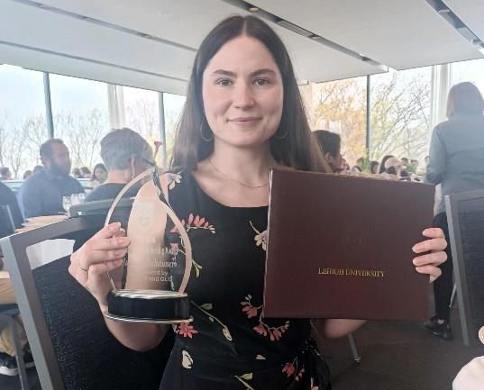 Maddie Tschauner with her awards