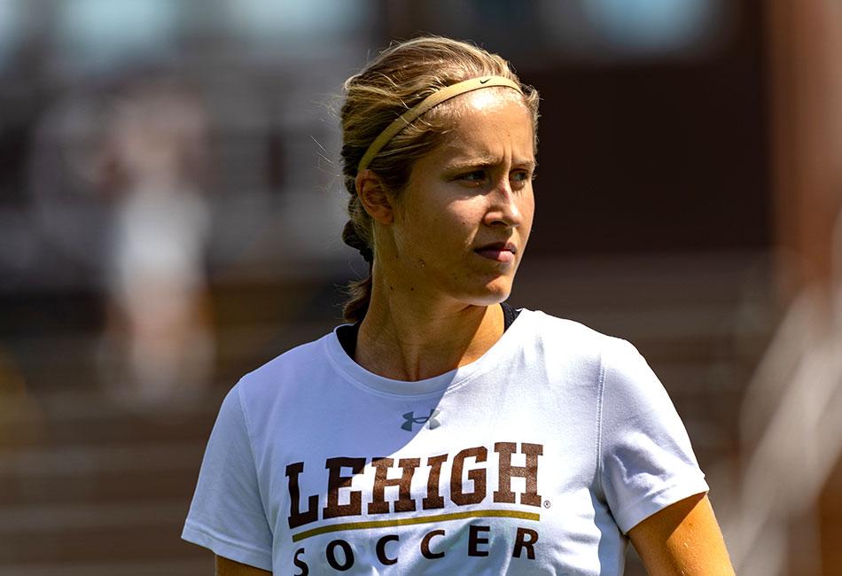 Esther Brossard in Lehigh soccer uniform