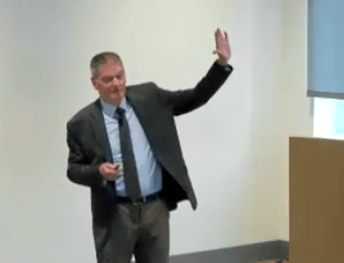 Erickson points to the slide on the screen regarding the Lehigh strategy updates