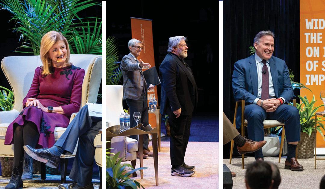 Arianna Huffington, Steve Wozniak, and U.S. Senator Dave McCormick were guests in the 2025-26 Compelling Perspectives series presented by Lehigh University.