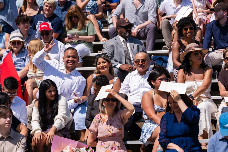 A photo of the families and parents gathered in Goodman Stadium.