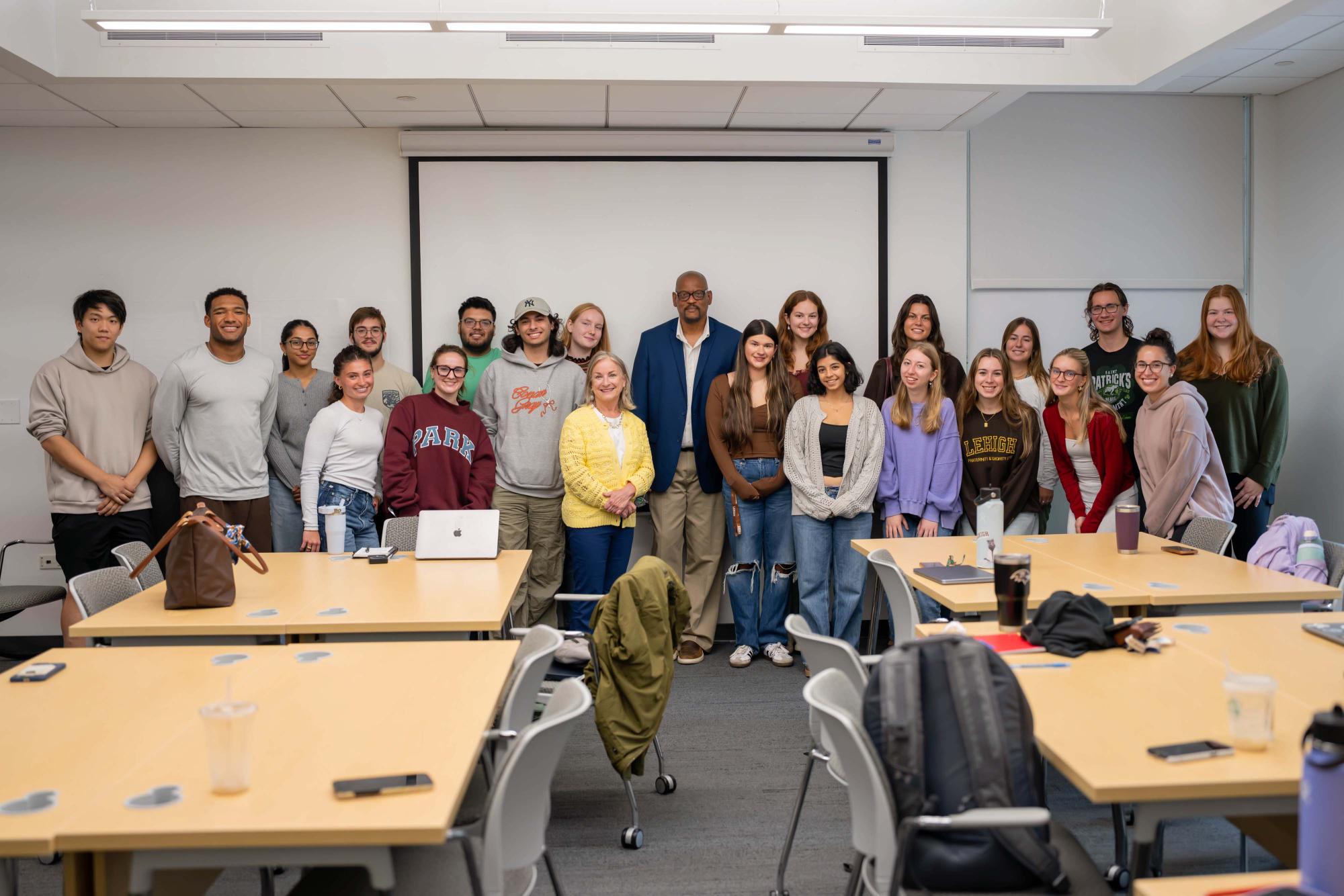 Susan Wild with Lehigh students