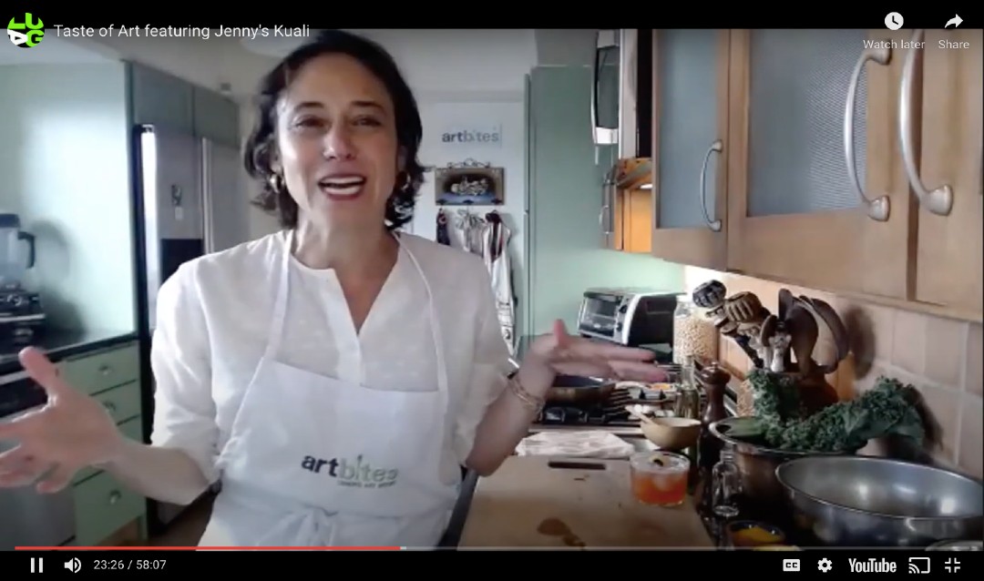 Woman leading cooking demonstration