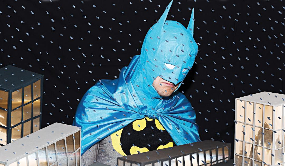 Batman crying in the rain