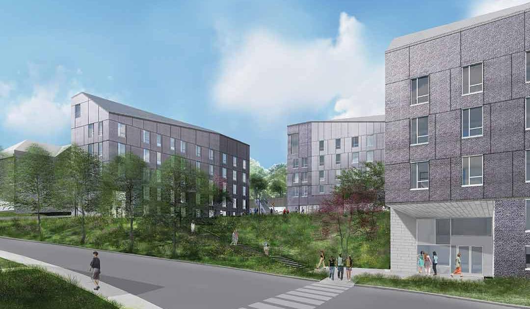 A rendering of Singleton House, a new residential house at Lehigh University