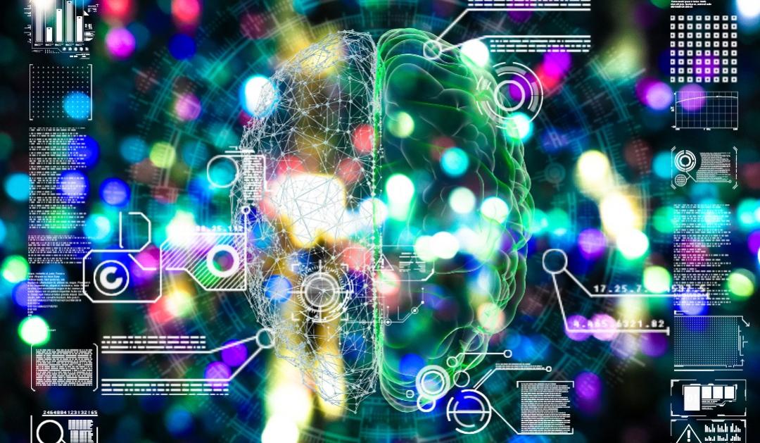 Futuristic Artificial Intelligence Circuitry Close Up illustration